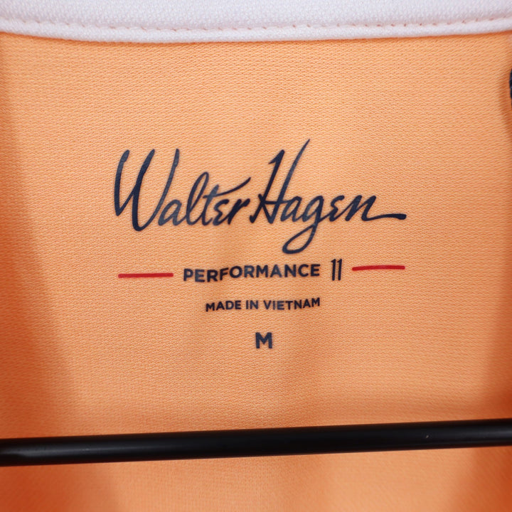 Walter Hagen P11 Sleeveless Johnny Golf Polo Peach Fuzz Orange Womens Medium