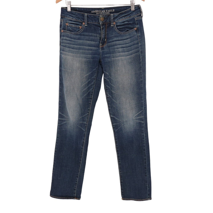 American Eagle Outfitters Jeans Womens 8 Blue Denim Cotton Stretch Straight Leg