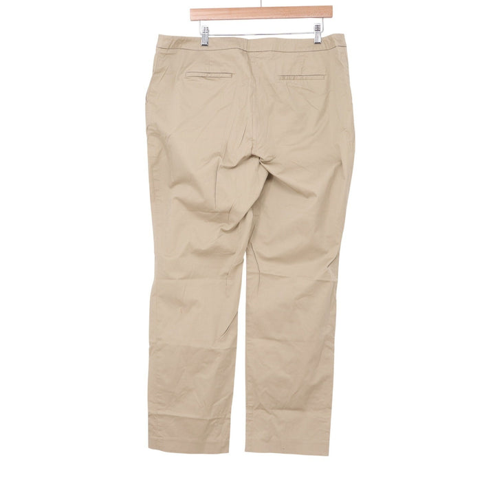 Jones New York Collection Tan Khaki Stretch Straight Leg Trousers Mens Size 16