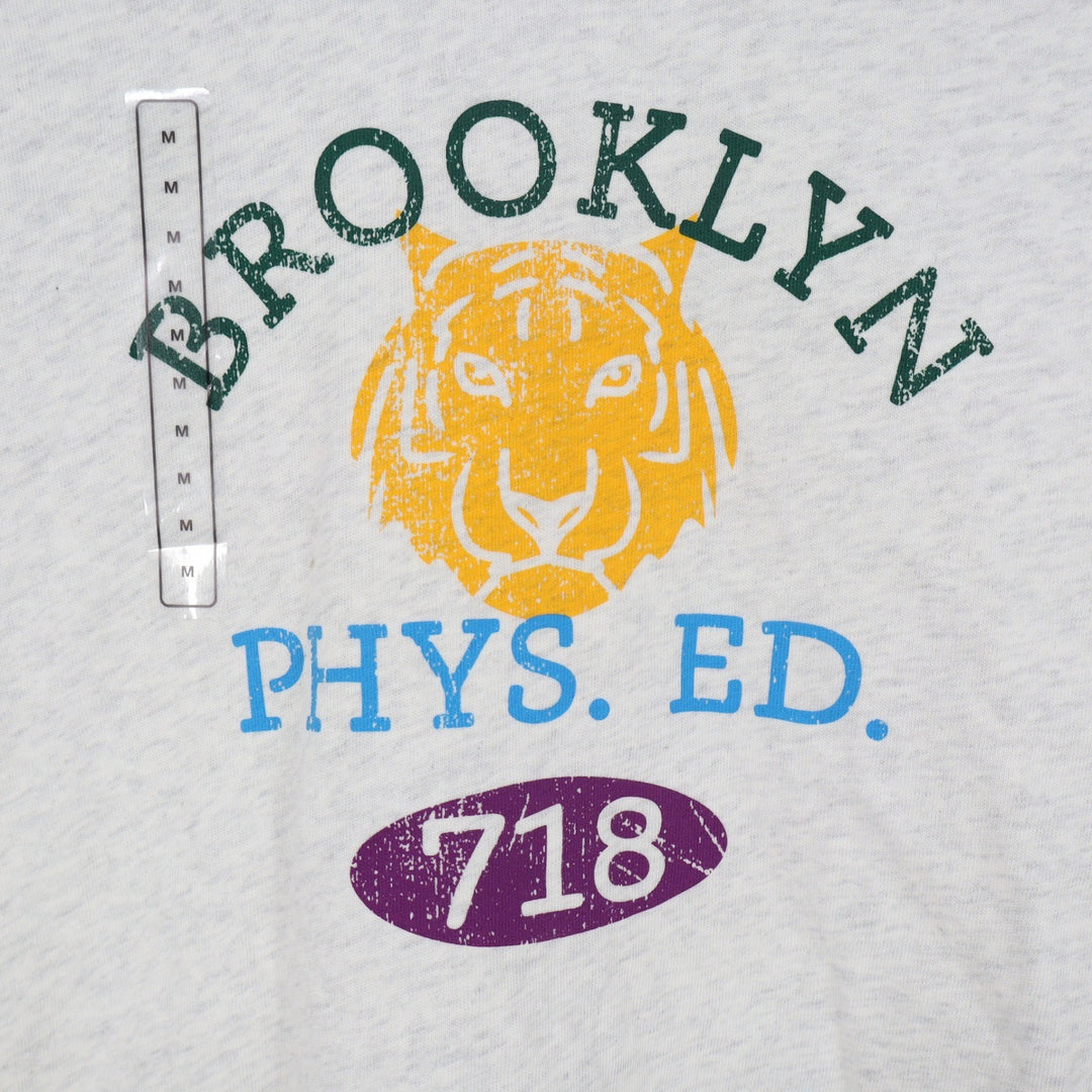 DSG Boys Brooklyn Phys Ed Tiger Graphic T-Shirt Heather Gray Size M 10-12