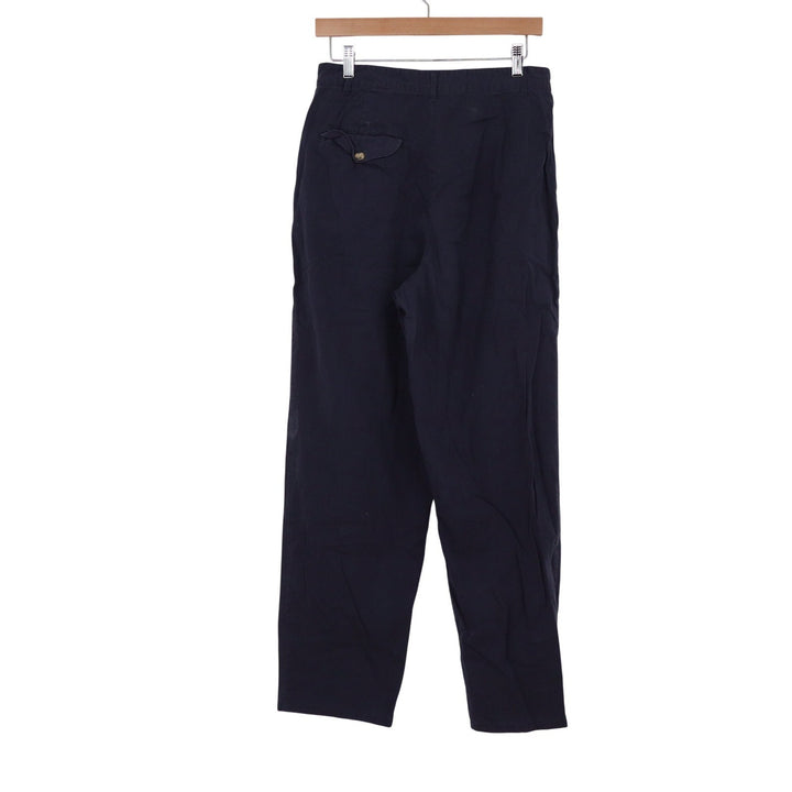 NY Jeans New York Jeans Navy Blue Pleated Trousers High Rise Cotton Pants Sz 10