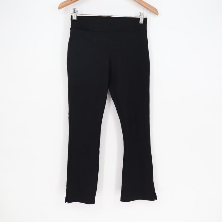 American Giant Ponte Kick Flare Pants Womens 2 Black Stretch Cropped Streetwear