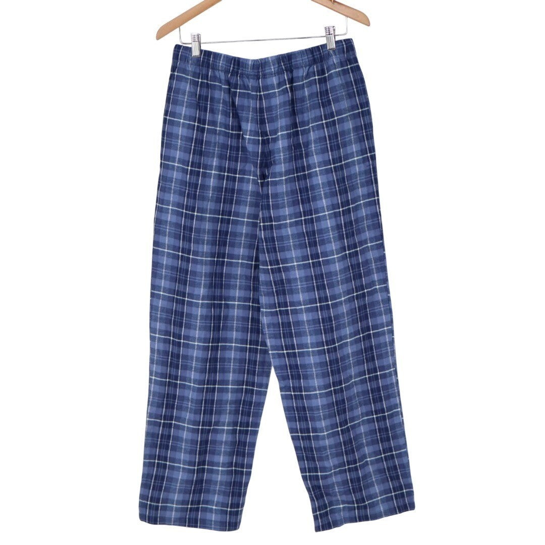 Charter Club Intimates Pajama Pants Womens M Blue Bennet Plaid Cotton Sleepwear