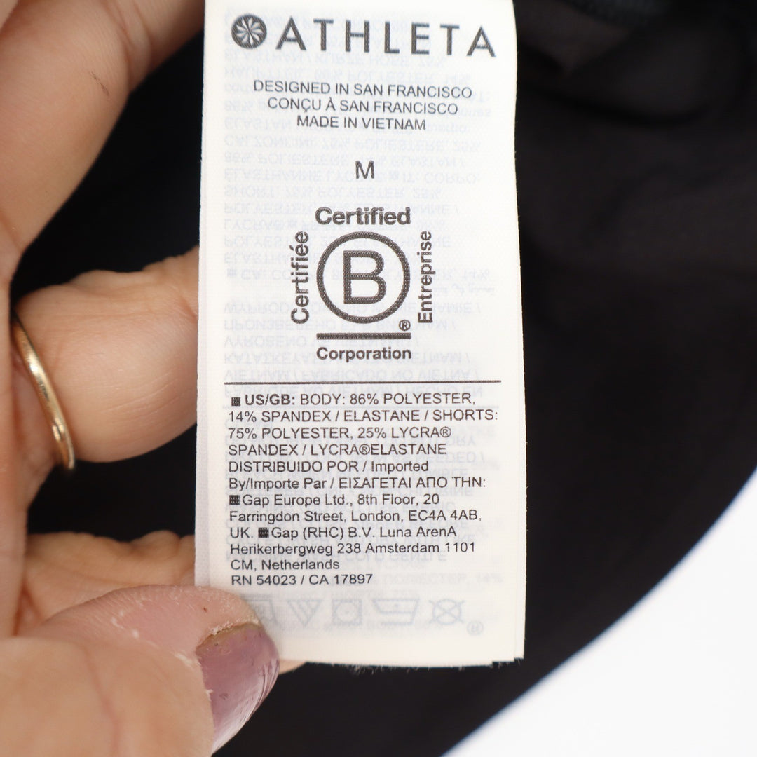 Athleta Run With It 16" Skort Black Athletic Running Skirt Womens Medium M