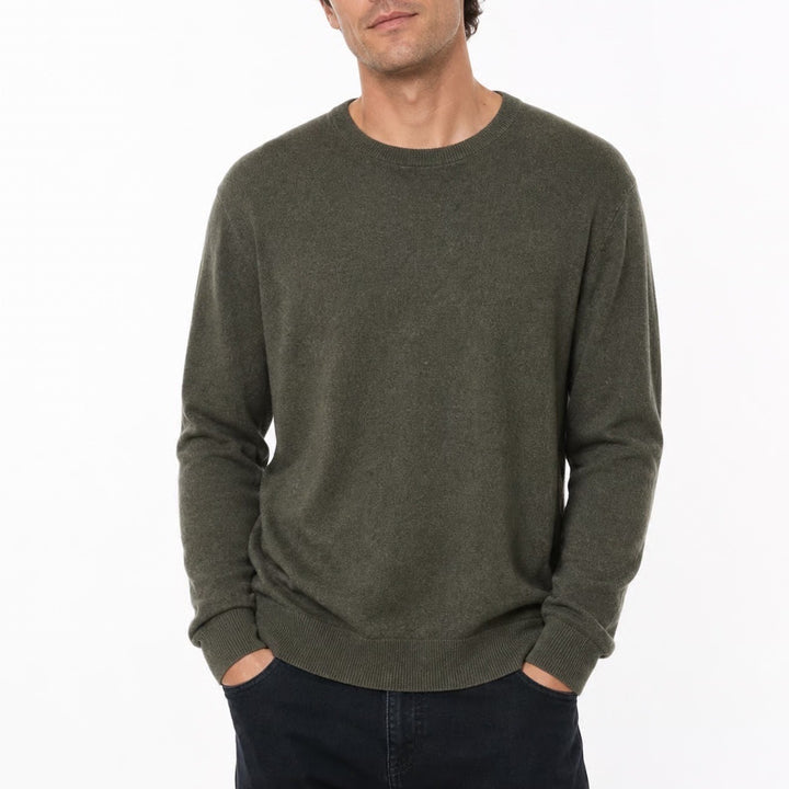 Old Navy Mens Large Olive Green Crew Neck Cotton Blend Pullover Sweater