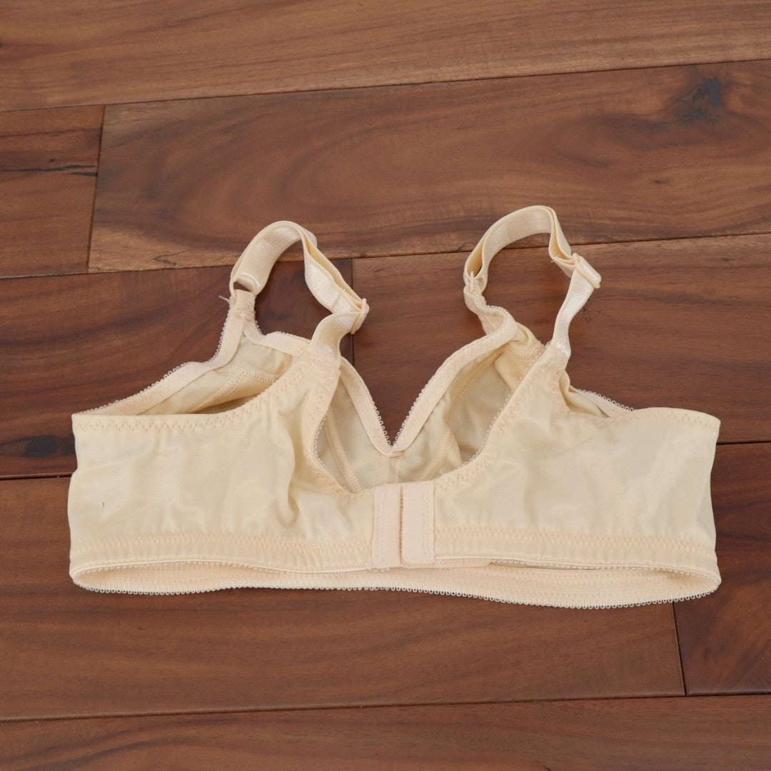 Bali Double Support T-Shirt Bra Women 36B Nude Stretch Adjustable Strap Wireless