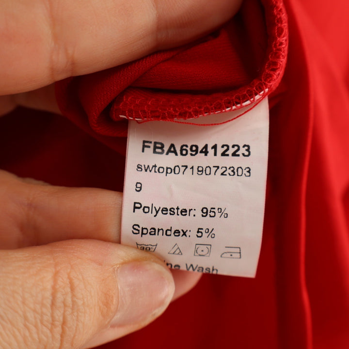 Cropped Top Womens Large Red Stretch Cowl Neck Sleeveless V-Neck Pullover
