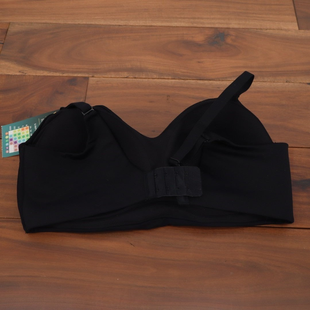 Vanity Fair Lingerie Beauty Back Simple Sizing Bra M Black Smoothing Wireless