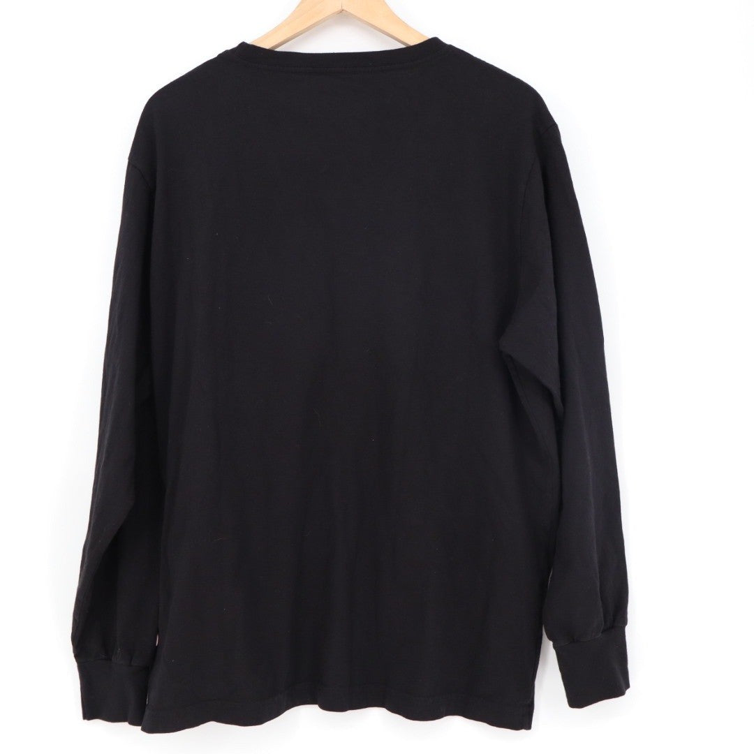 American Giant Black Long Sleeve Crew Neck T Shirt Made in USA XL