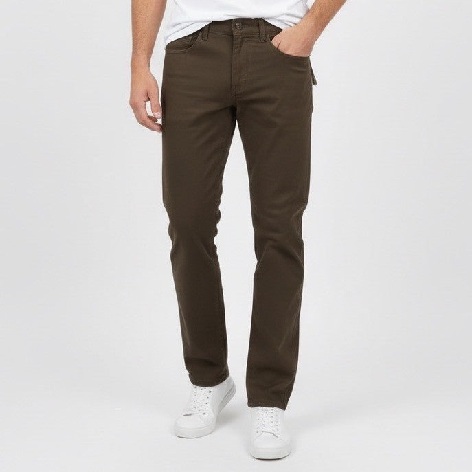 Flag & Anthem Dry Goods Supply Men's Brown Cotton Straight Leg Pants 29x34