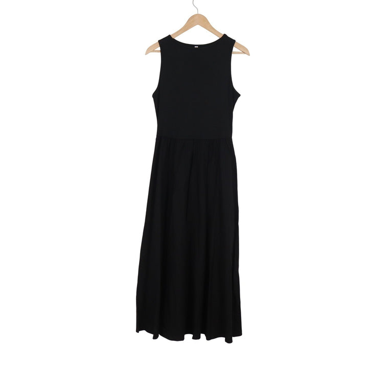 Kirundo Womens Sleeveless Maxi Dress Black Viscose Tencel Blend Size S