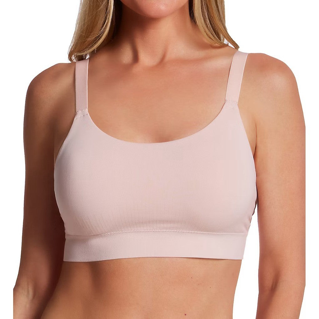 Bali Dfmsbr Seamless Bralette Bra Womens Large Pink Stretch Adjustable Strap
