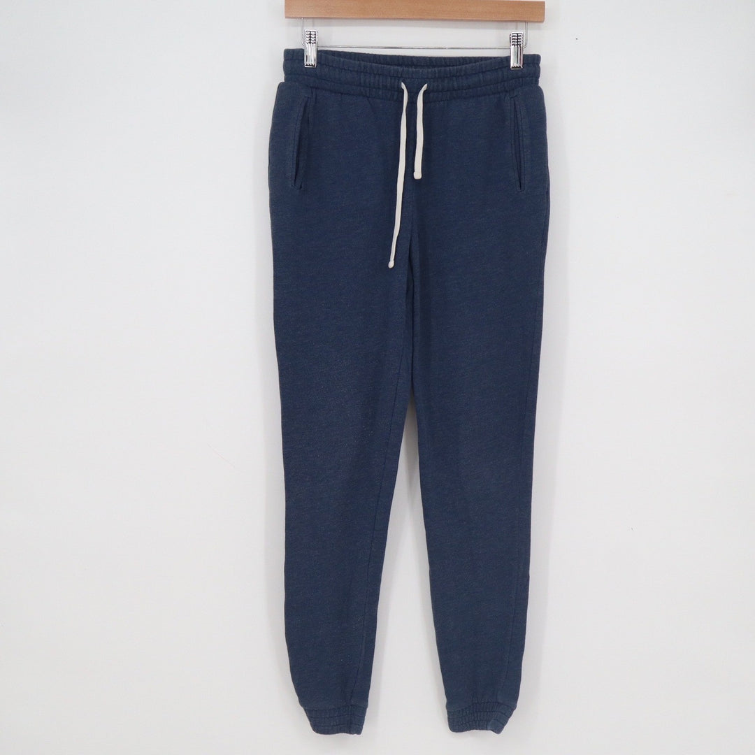 Forever 21 Mens XS Navy Blue Heather Fleece Jogger Sweatpants Drawstring 12951