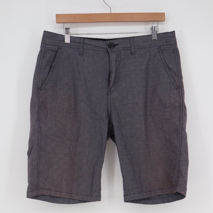 Ezekiel Mens Charcoal Gray Textured Chino Shorts Size 34 Stretch