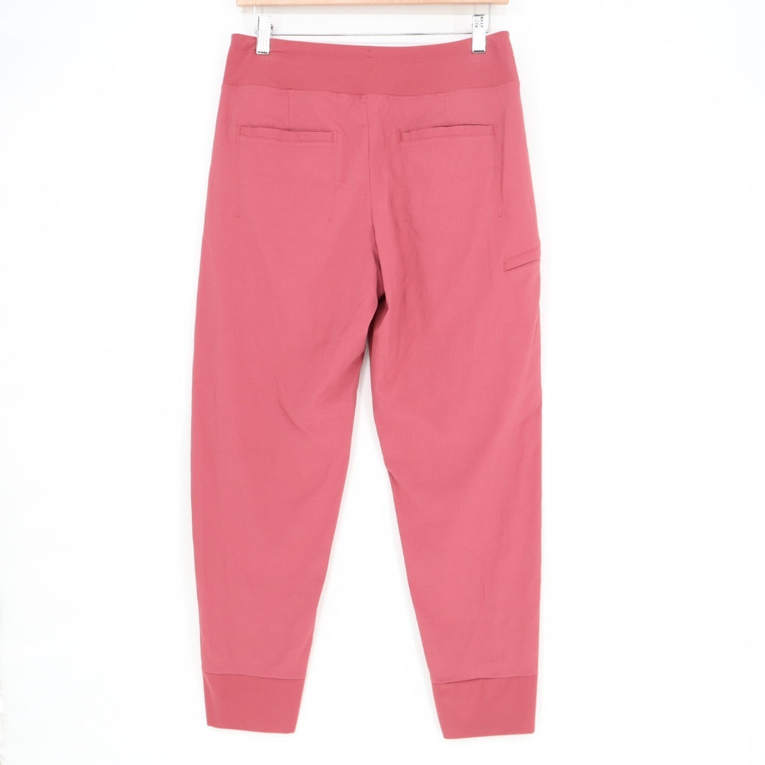 Athleta Athletic Pants Womens 4P Rose Pink Stretch Zip Front Pockets Skinny Leg