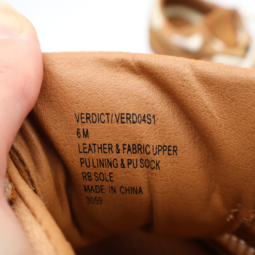 Verdict Women's Tan Mesh Suede Soccer Style Sneakers Size 6 Gum Sole