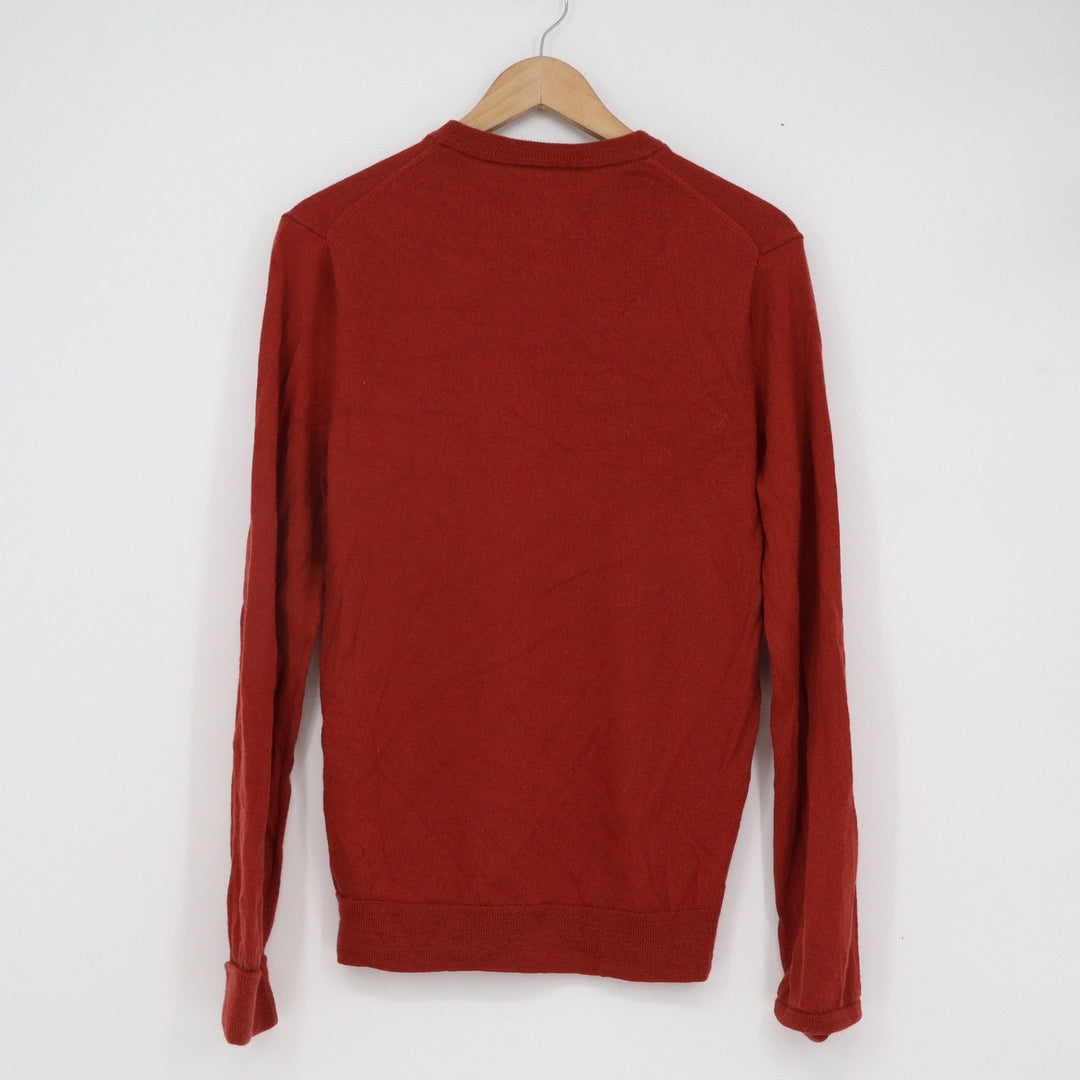 Nordstrom Men's Shop 100% Merino Wool Crewneck Sweater Rust Red Small