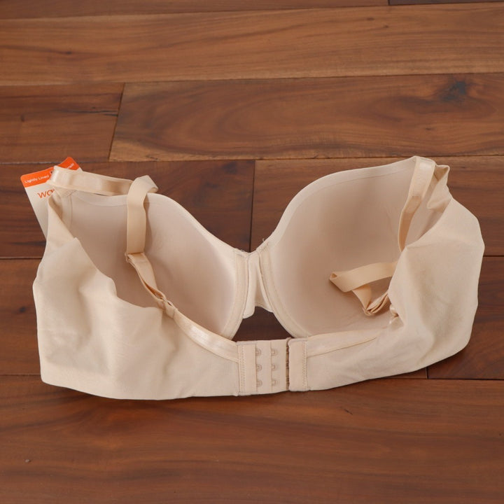 Warners No Side Effects Seamless Underwire Lightly Lined T Shirt Bra 38C Beige