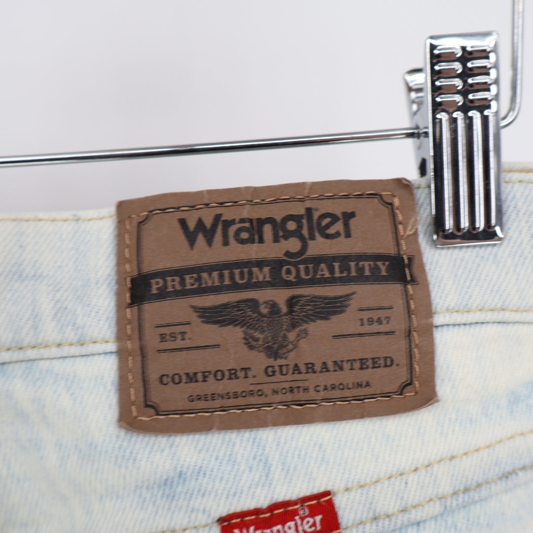 Wrangler Premium Quality Acid Wash Straight Leg Jeans Light Blue 30x30
