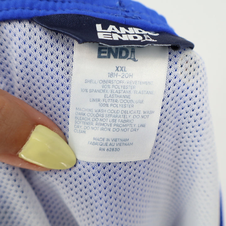 Lands End Mens Swim Trunks Royal Blue XXL Board Shorts Mesh Lining