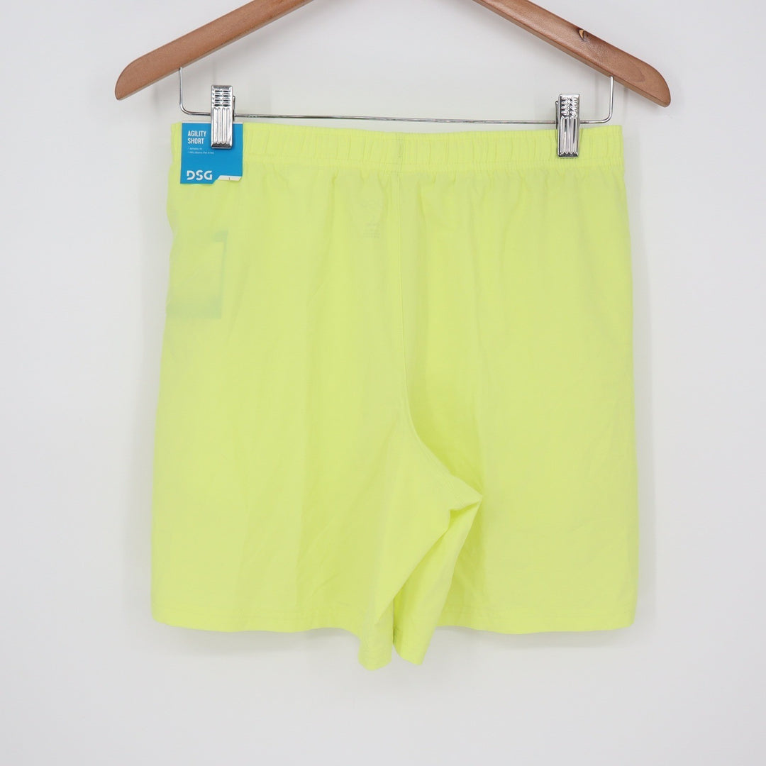 DSG Boys Agility Short Light Lime Neon Yellow Athletic Shorts Size Large 14-16