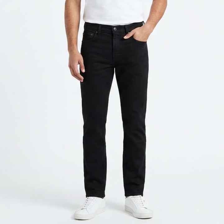 Levis 511 Slim Fit Mens Black Jeans 31x30 Solid Denim Pants