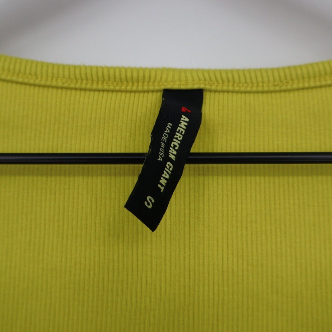 American Giant Women's Luxe Rib Square Neck Tee Size S Made In USA