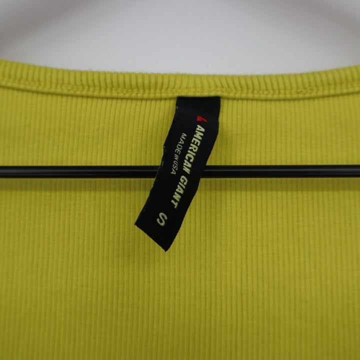 American Giant Women's Luxe Rib Square Neck Tee Size S Made In USA