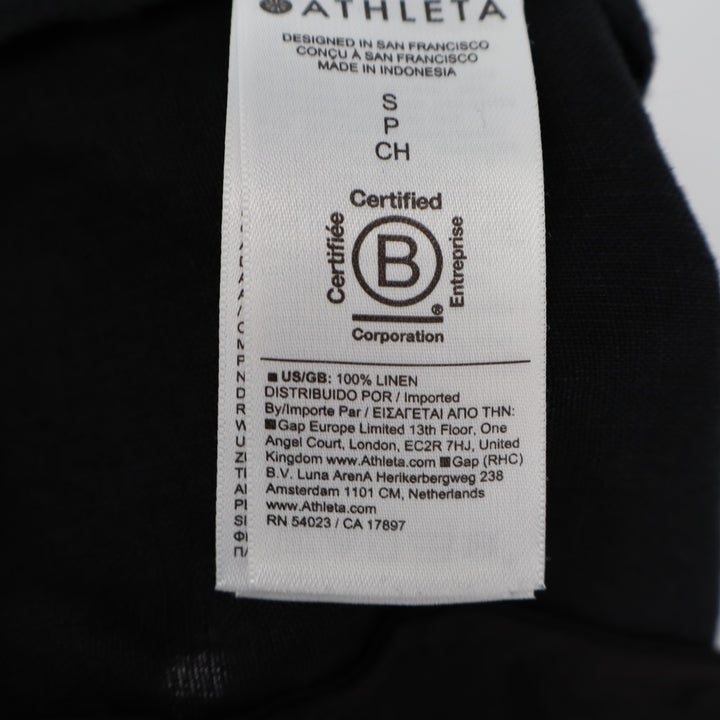 Athleta Pants Womens 8P Black Stretch Slash Pockets Drawstring Waist Tapered Leg