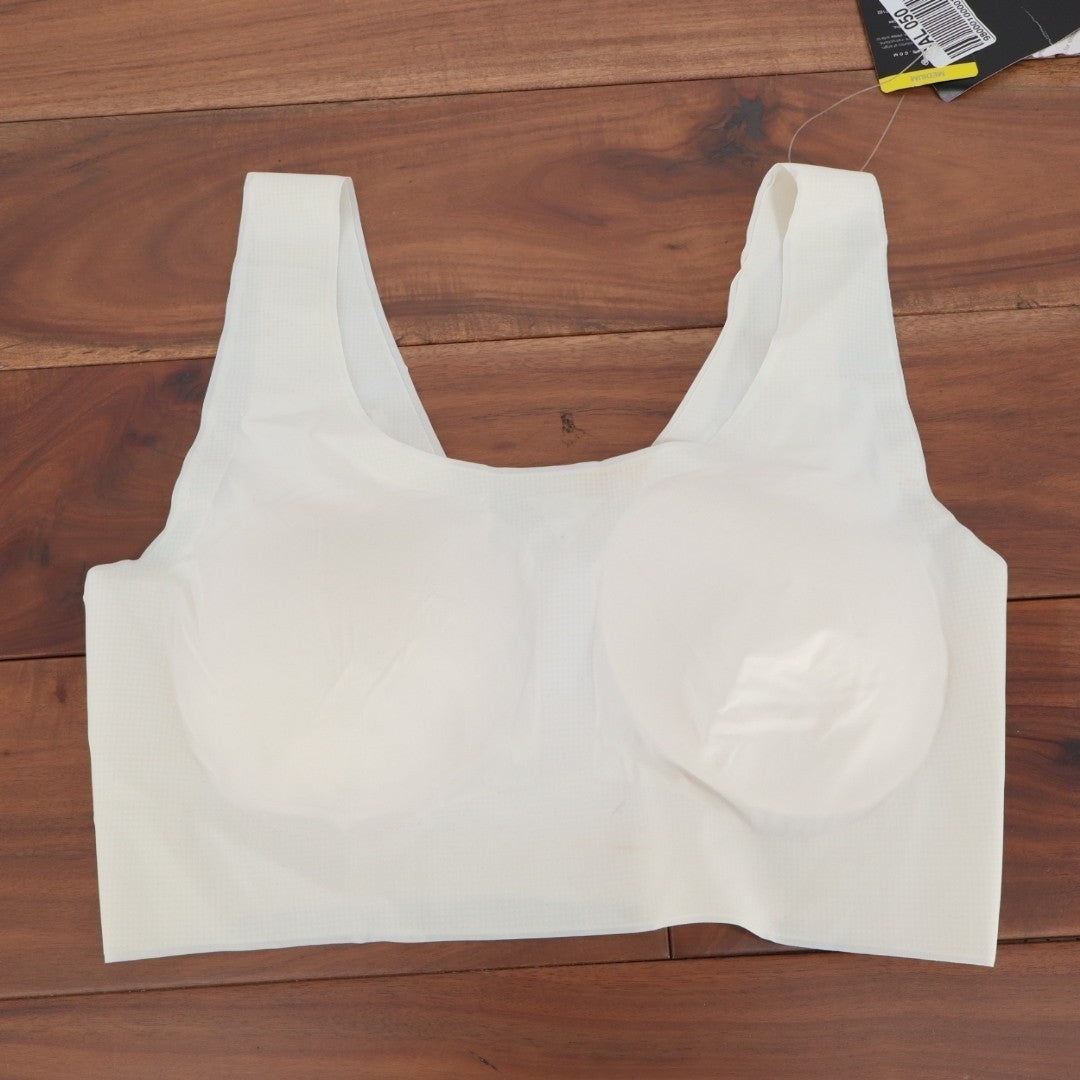 Bali Comfort Revolution EasyLite Bra Womens Medium White Wireless Nylon Stretch