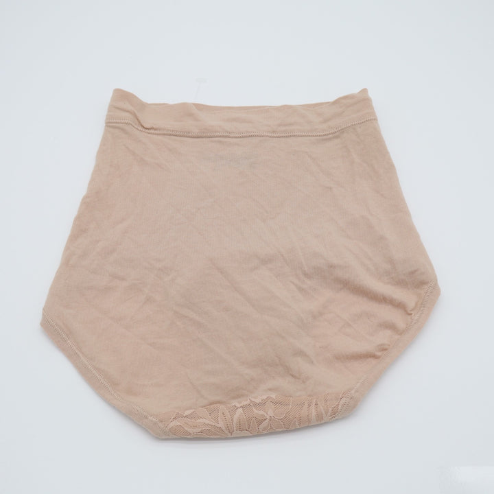 Bali Breathe Lace High Rise Brief Underwear Womens Small Almond Floral Stretch