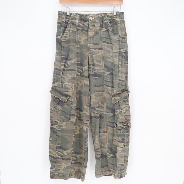 Forever 21 Cargo Pants Womens L Camo Green Utility Pockets Excellent