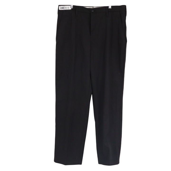 UniFirst SofTwill Mens Black Work Pants 36x30 Straight Leg Industrial Trousers