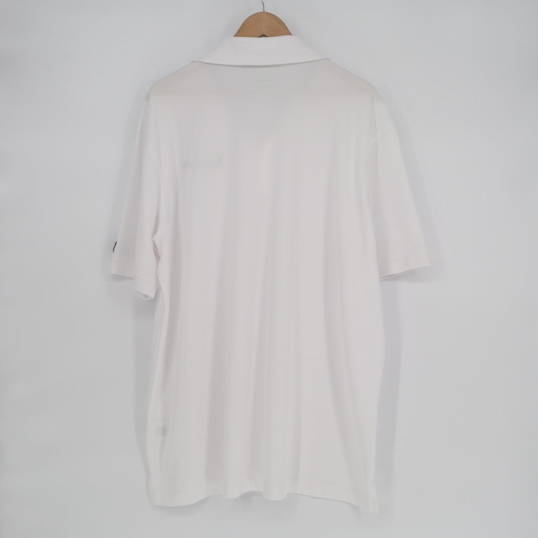 Ogio Link Polo Shirt Mens 2XL White Spread Collar Golf Performance Short Sleeve