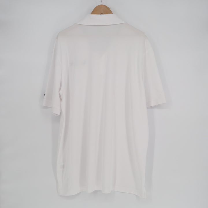Ogio Link Polo Shirt Mens 2XL White Spread Collar Golf Performance Short Sleeve