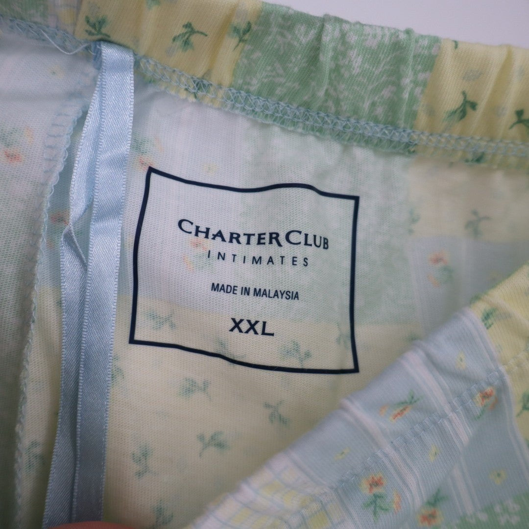 Charter Club Intimates Sleep Shorts Women 2XL Multicolor Spring Patchwork
