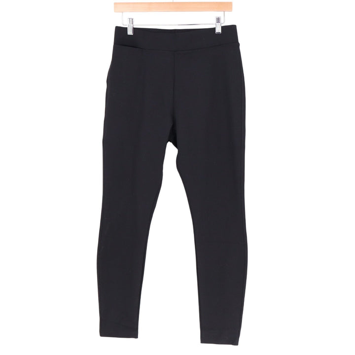 American Giant Ponte Slim Pants Womens 12 Black Stretch Mid Rise Skinny Leg
