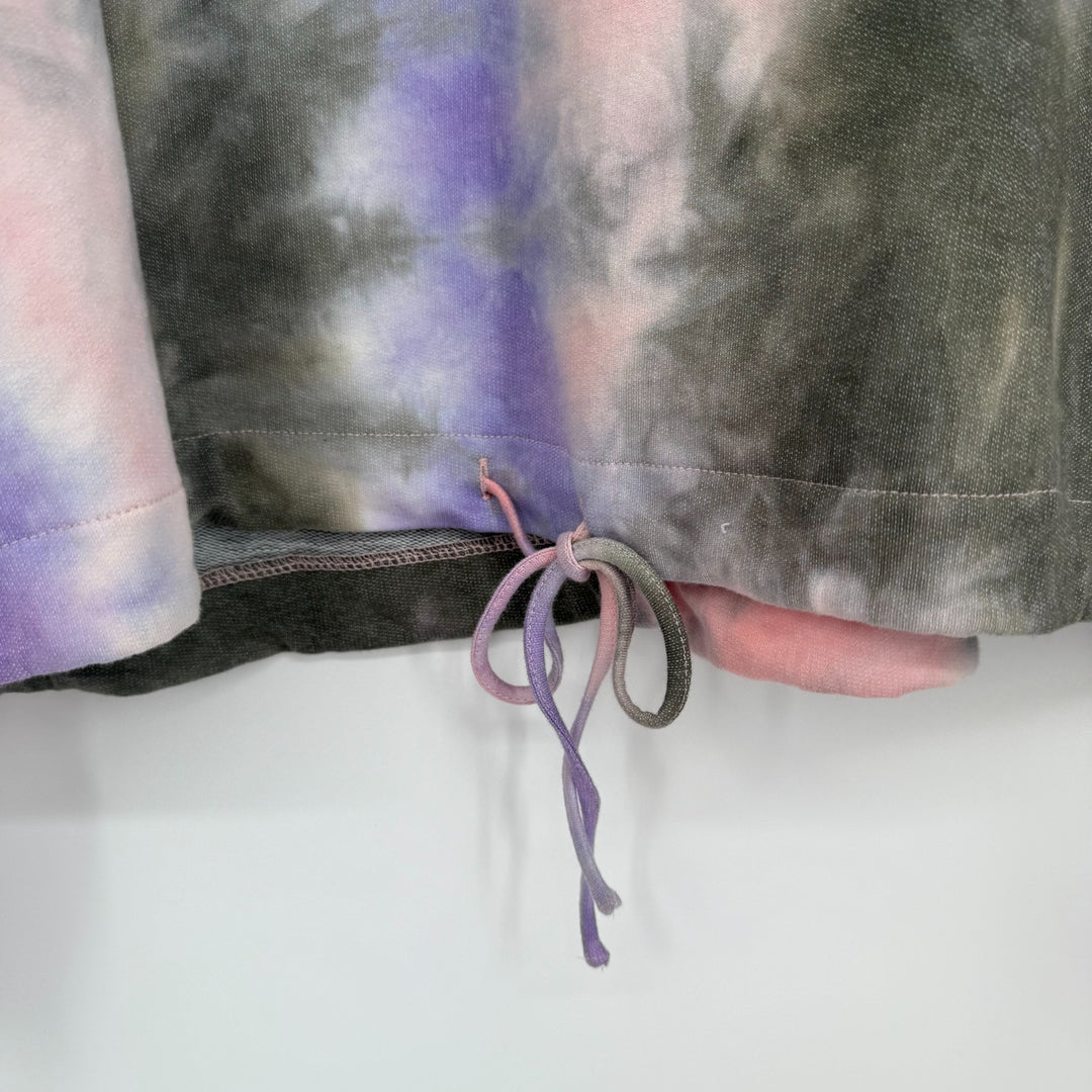 14th & Union Sweatshirt Womens Medium Multicolor Tie Dye Cotton Drawstring Hem