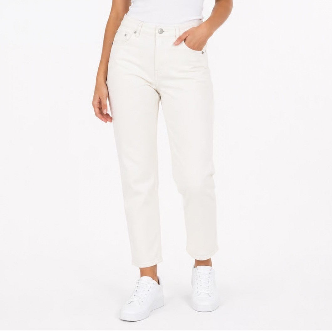 Democracy Ab technology Off-White Skinny Pants Womens 10 Stretch Mid-Rise