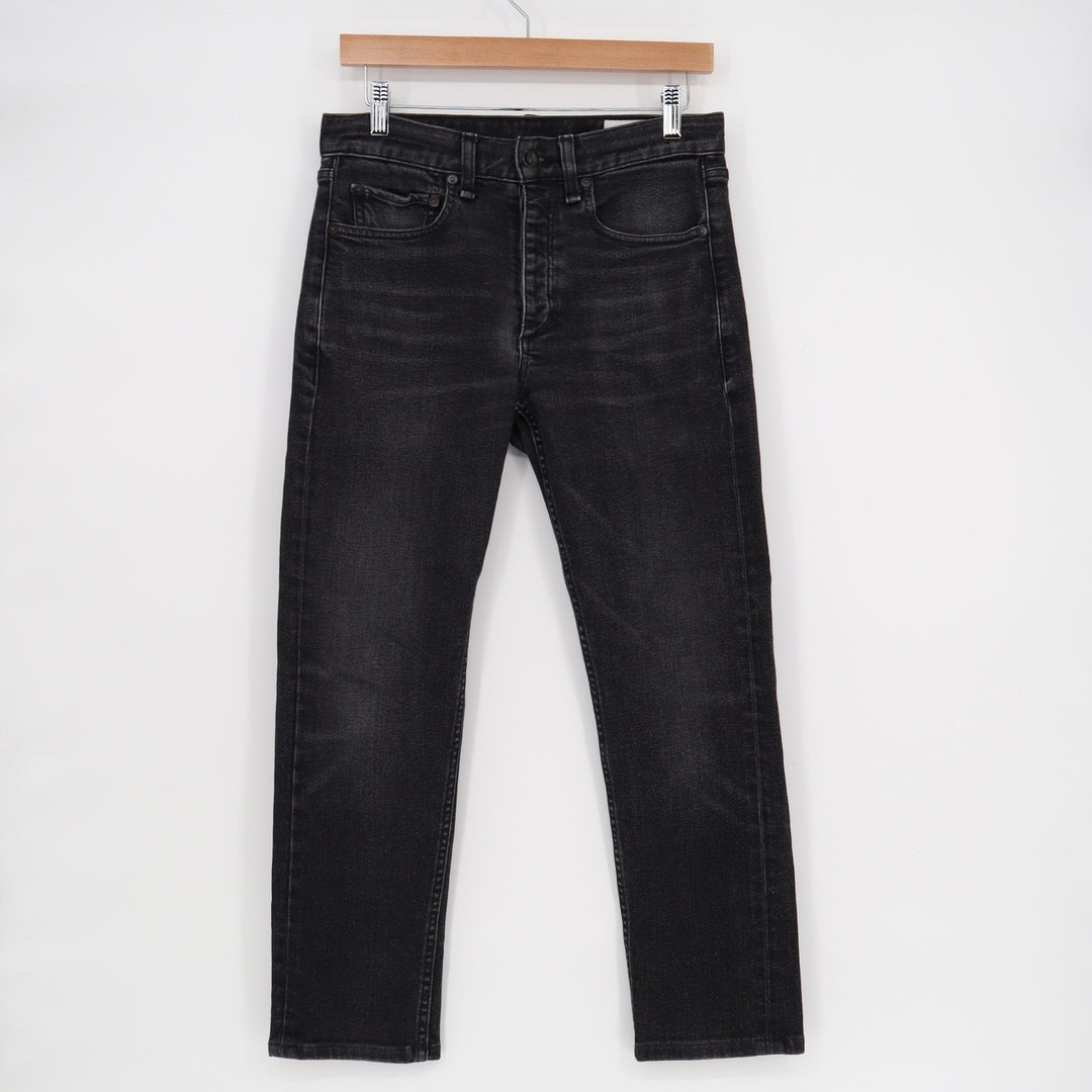 Rag & Bone Fit 2 Slim Jeans Dustin Black Cotton Cashmere MED21H1223KUDU 28x32