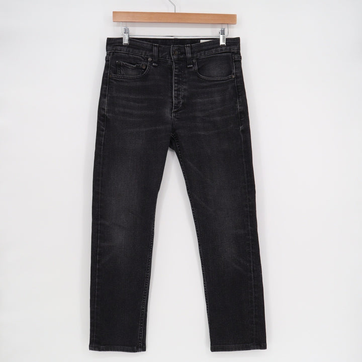 Rag & Bone Fit 2 Slim Jeans Dustin Black Cotton Cashmere MED21H1223KUDU 28x32
