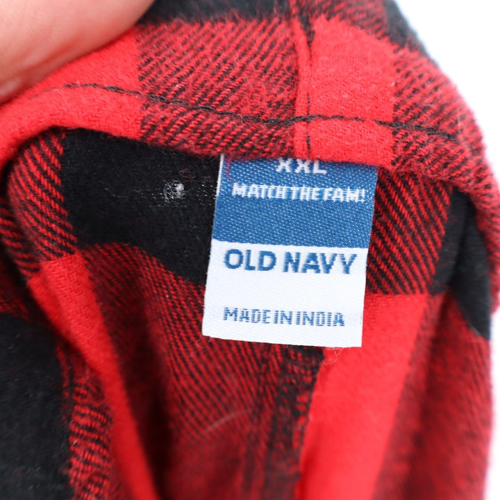 Old Navy Mens XXL Red Black Buffalo Plaid Flannel Pajama Pants
