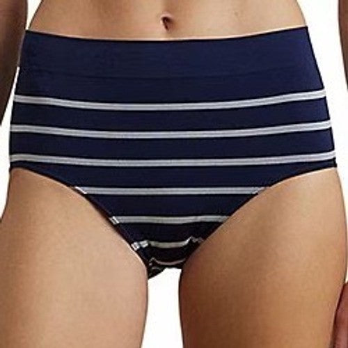 Lauren Ralph Lauren Navy White Striped Seamless Hipster Panties XXL 6340