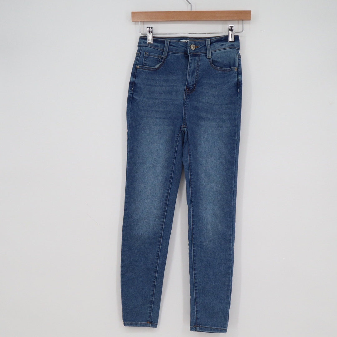 Wax Jean Collection Womens High Rise Skinny Jeans Medium Wash Size 0/24