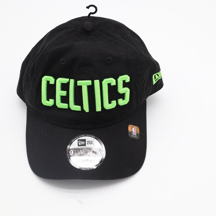 New Era 9TWENTY Boston Celtics Hat Black Neon Green Adjustable NBA Cap 60589943
