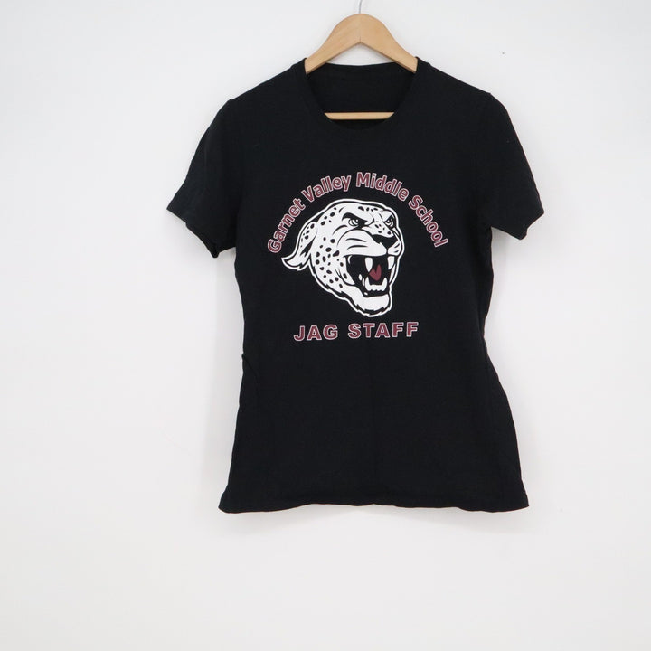 Garnet Valley Middle School Jag Staff Graphic T-Shirt Black Short Sleeve Small