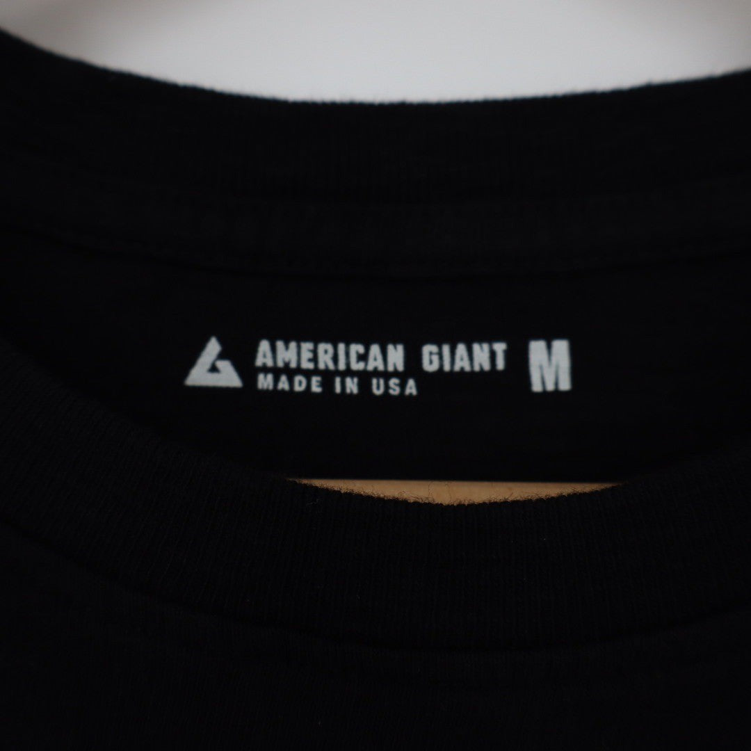 American Giant Classic Crewneck T Shirt Black Made in USA Size Medium M