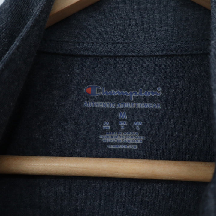 Champion Mens Quarter Zip Long Sleeve Shirt Gray Heather Medium