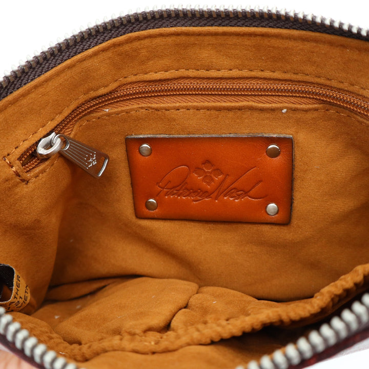 Patricia Nash Capri Wristlet Womens Oxblood Distressed Leather Wrist Wallet