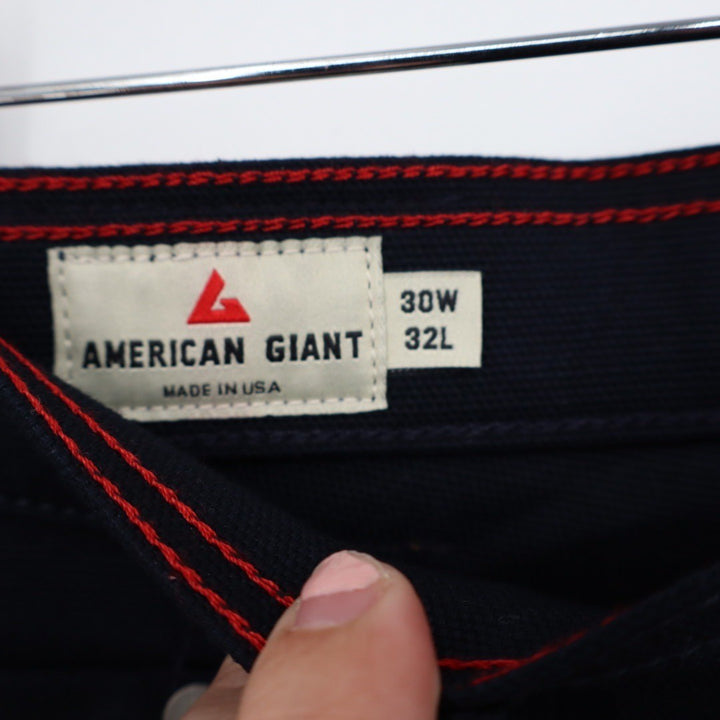 American Giant The Roughneck Pant Made In USA Size 30X32 Navy Blue